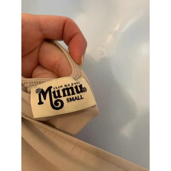 Show Me Your MuMu Heather Halter Women's Small Maxi Dress Slit Side Chic Classy - Picture 4 of 8